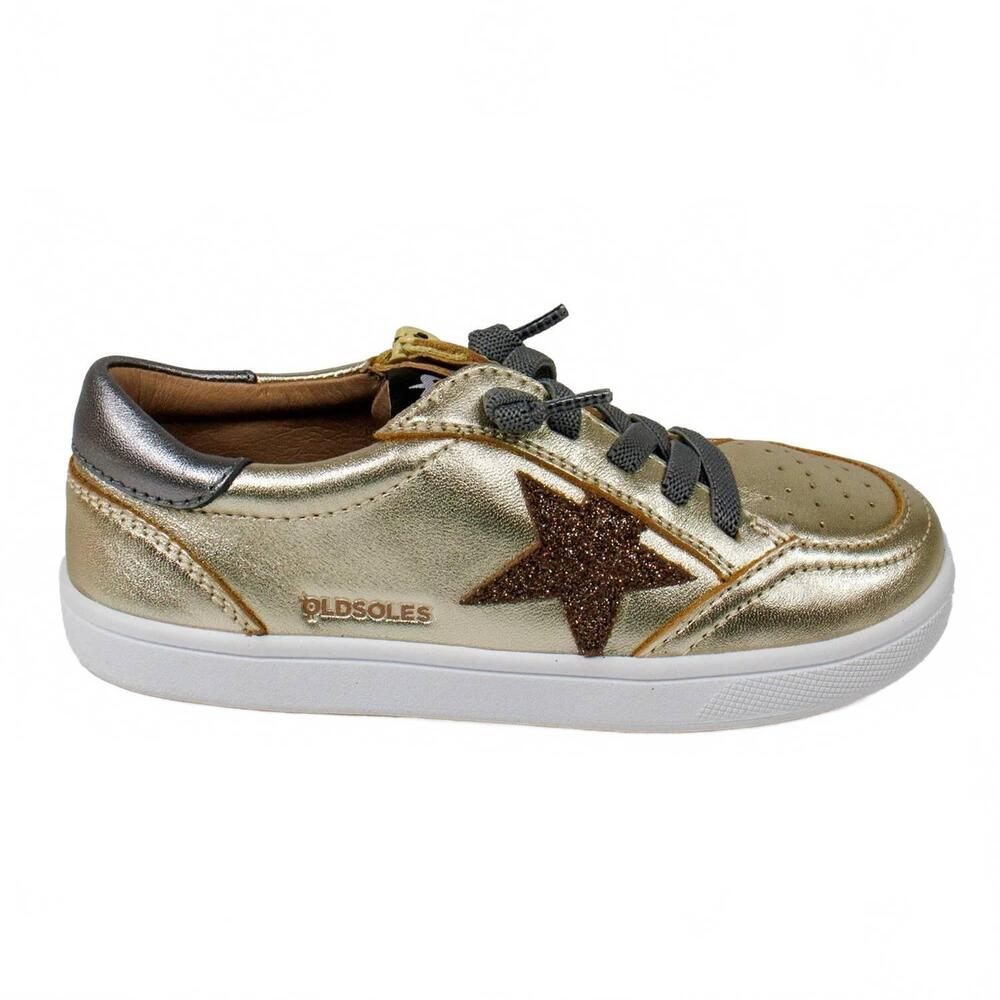 NEW OLDSOLES girl's platinum runner low top sneaker in titanium